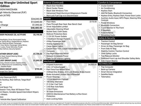 Used 2022 Jeep Wrangler Unlimited Sport image 47