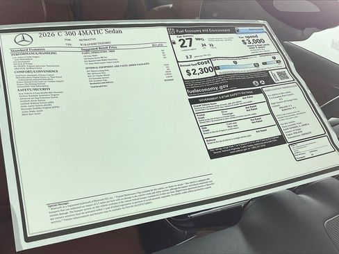New 2026 Mercedes-Benz C 300 C 300 image 13