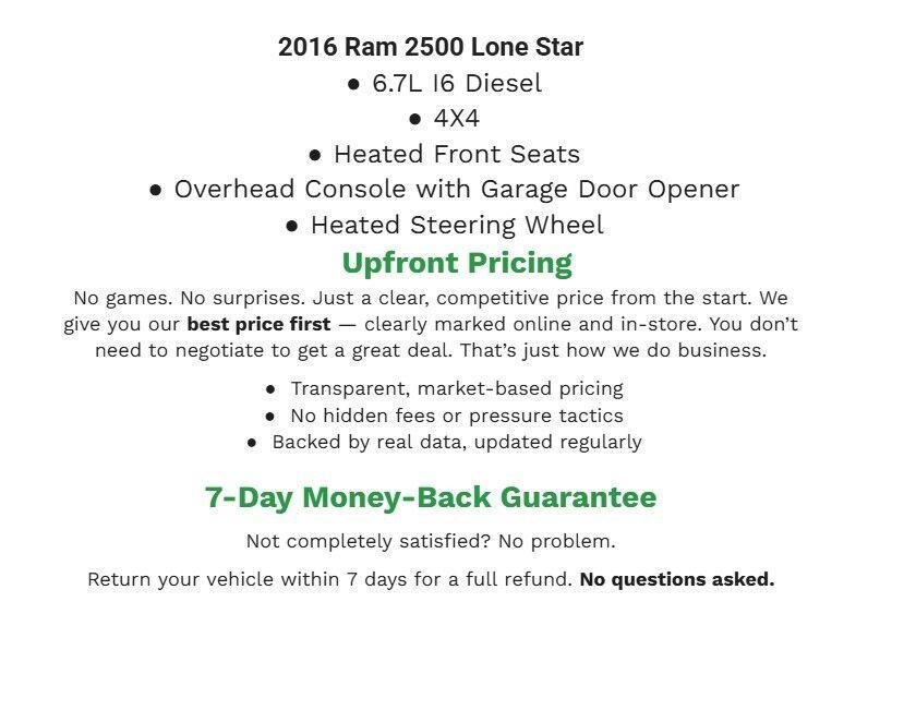 Used 2016 RAM 2500 Big Horn AWD/4WD image 1