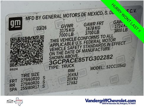 New 2026 Chevrolet Silverado 1500 LT w/ Texas Edition Plus RWD image 21