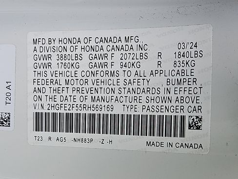 Certified 2024 Honda Civic Sport image 28