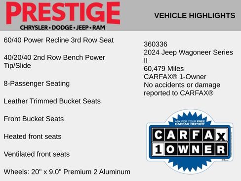 Used 2024 Jeep Wagoneer Series II w/ Flexible Seating Group RWD image 6