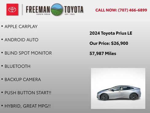 Used 2024 Toyota Prius LE FWD image 5