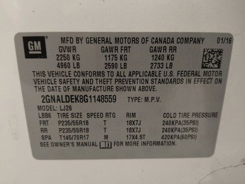 Used 2016 Chevrolet Equinox LTZ w/ Enhanced Convenience Package FWD image 33