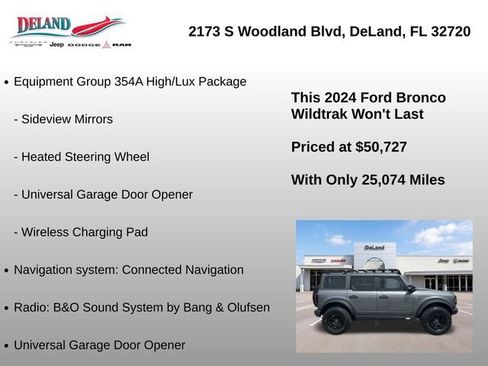 Used 2024 Ford Bronco Wildtrak AWD/4WD image 12