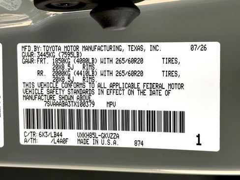 New 2026 Toyota Sequoia 1794 Edition AWD/4WD image 29