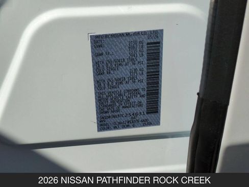 New 2026 Nissan Pathfinder Rock Creek AWD/4WD image 26