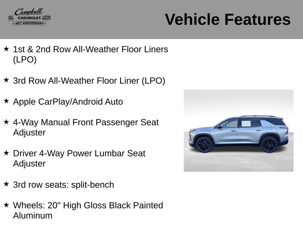 Used 2024 Chevrolet Traverse LT w/ Midnight/Sport Edition AWD/4WD image 16