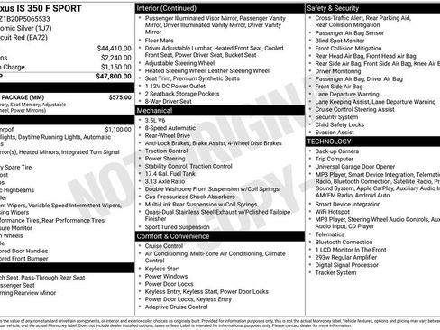 Used 2023 Lexus IS 350 F Sport w/ Memory Package RWD image 12