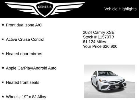 Used 2024 Toyota Camry XSE FWD image 5
