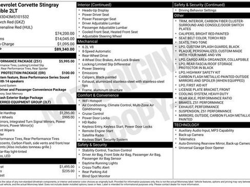 Used 2021 Chevrolet Corvette Stingray Preferred Conv w/ Z51 Performance Package RWD image 31
