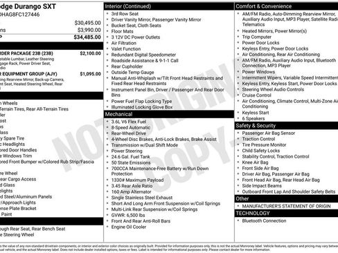 Used 2015 Dodge Durango SXT w/ Quick Order Package 23B image 18