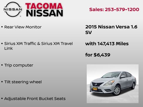 Used 2015 Nissan Versa SV image 12