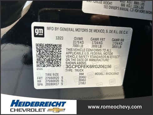 Used 2024 Chevrolet Silverado 1500 LT Trail Boss w/ Protection Package AWD/4WD image 8