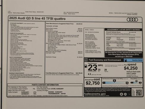 New 2025 Audi Q3 2.0T Premium image 32