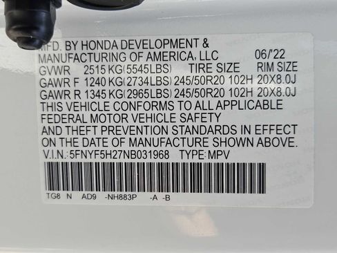 Used 2022 Honda Pilot Special Edition image 35