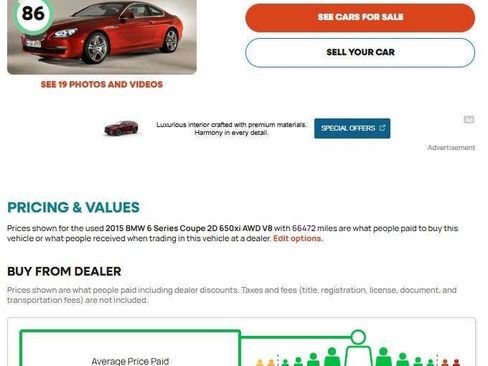 Used 2015 BMW 650i xDrive Coupe AWD/4WD image 13