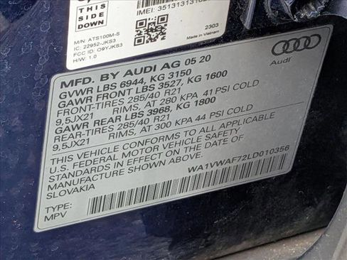 Used 2020 Audi SQ7 Prestige w/ Prestige Package image 25