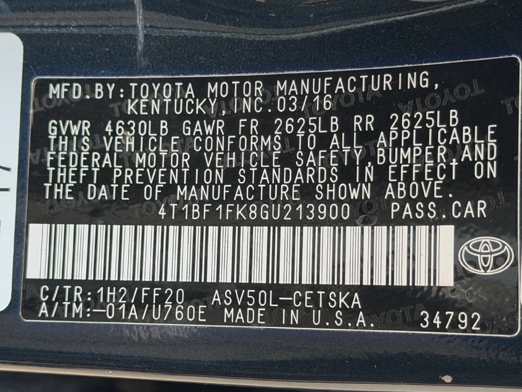 Used 2016 Toyota Camry SE FWD image 36