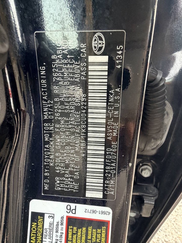 Used 2012 Toyota Camry LE FWD image 9