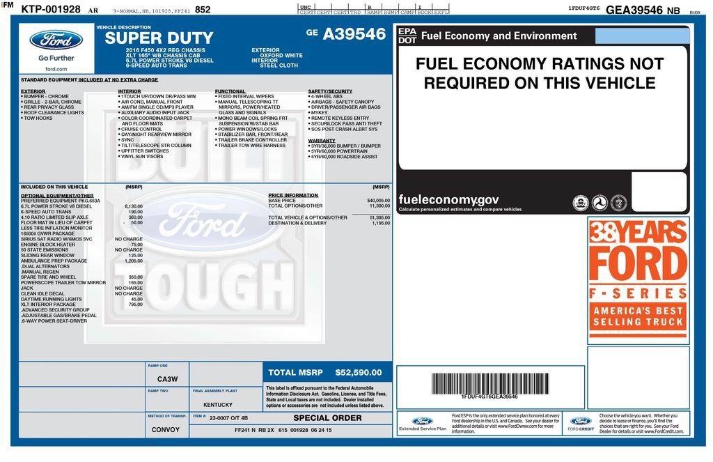 Used 2016 Ford F450 XLT w/ Ambulance Prep Package RWD image 15
