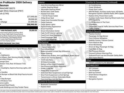 New 2024 RAM ProMaster 3500 w/ Delivery Van Package image 4