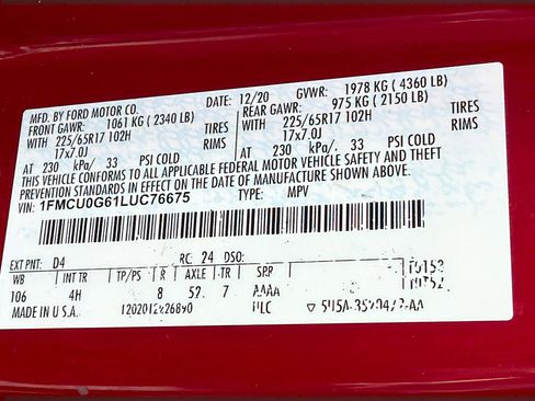 Used 2020 Ford Escape SE image 40