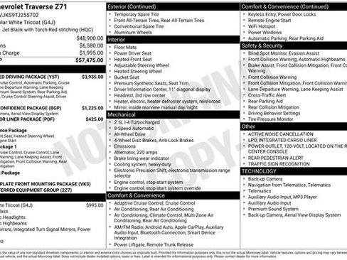 New 2026 Chevrolet Traverse Z71 w/ Enhanced Driving Package AWD/4WD image 28