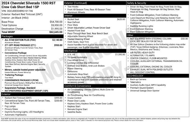 Used 2024 Chevrolet Silverado 1500 RST w/ All Star Edition Plus AWD/4WD image 4