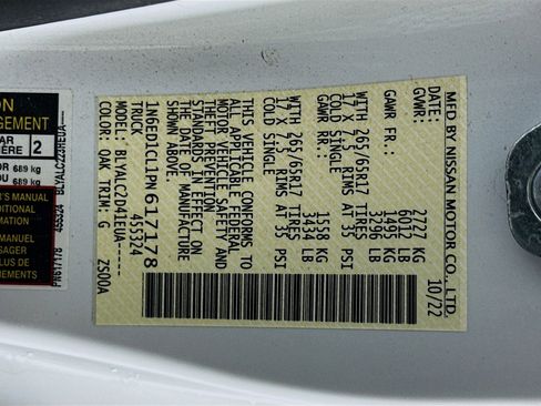 Used 2023 Nissan Frontier SV w/ SV Convenience Package image 12