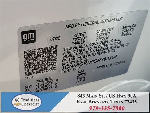 New 2025 Chevrolet Tahoe Premier image 35