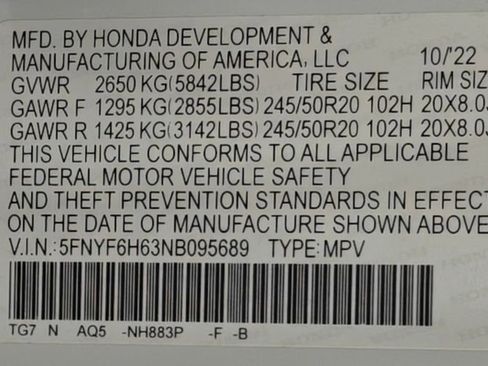 Used 2022 Honda Pilot Touring image 79