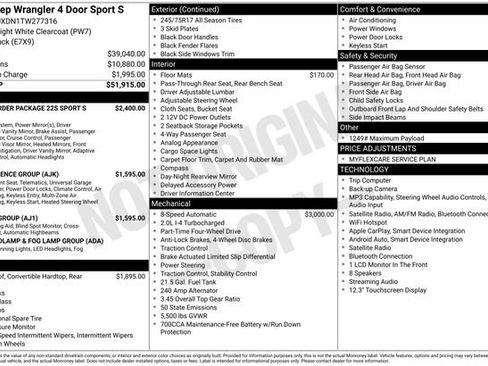 New 2026 Jeep Wrangler Unlimited Sport AWD/4WD image 34