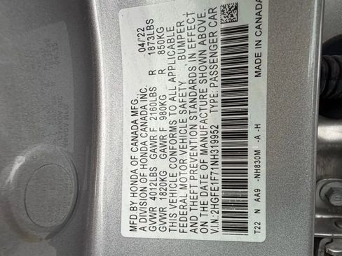 Used 2022 Honda Civic EX image 35