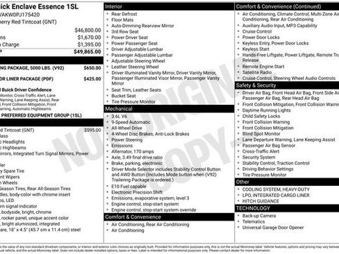 Used 2023 Buick Enclave Essence w/ Trailering Package, 5000 lbs. AWD/4WD image 34