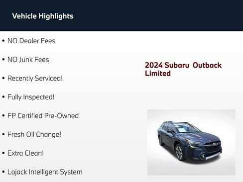 Used 2024 Subaru Outback Limited AWD/4WD image 3