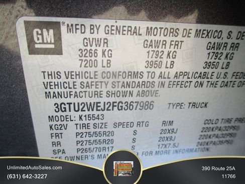 Used 2015 GMC Sierra 1500 Denali w/ Driver Alert Package AWD/4WD image 16