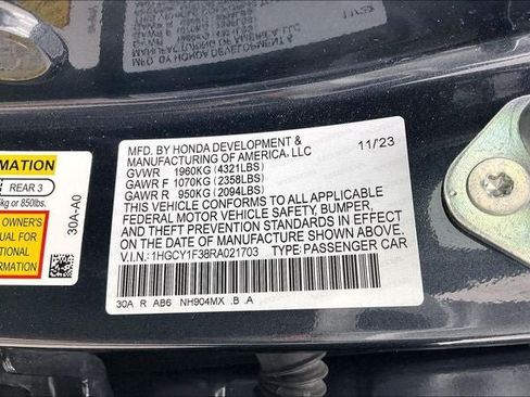 Certified 2024 Honda Accord EX image 33