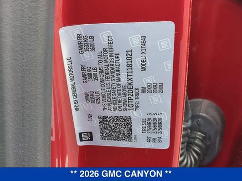 New 2026 GMC Canyon AT4 w/ Nightfall Essentials Package AWD/4WD image 26