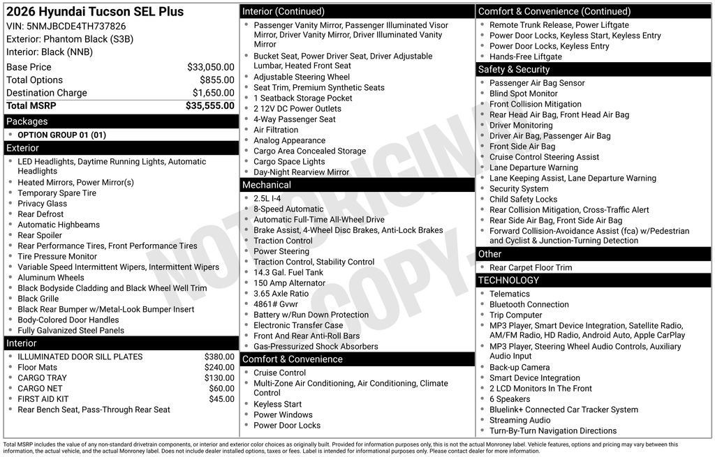 New 2026 Hyundai Tucson SEL Plus AWD/4WD image 3