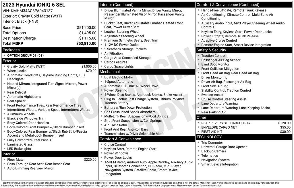 New 2023 Hyundai Ioniq 6 SEL AWD/4WD image 2