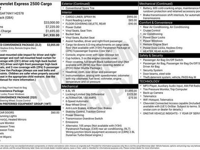Used 2022 Chevrolet Express 2500 w/ Enhanced Convenience Package