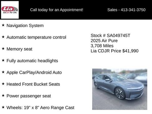 Used 2025 Lucid Air Pure RWD image 5