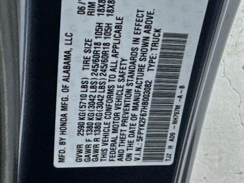 Used 2017 Honda Ridgeline RTL-T image 44