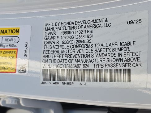 Used 2025 Honda Accord SE image 34