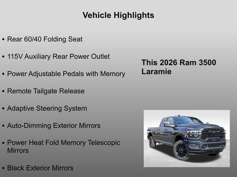 New 2026 RAM 3500 Laramie w/ Night Edition image 30