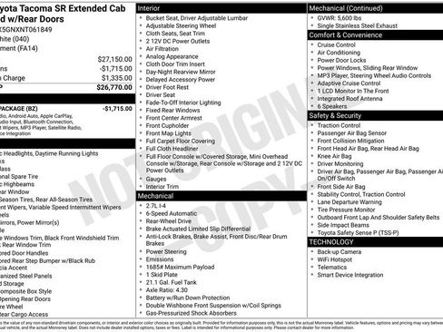 Used 2022 Toyota Tacoma SR image 7