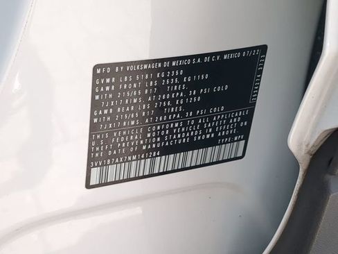 Certified 2022 Volkswagen Tiguan S FWD image 33