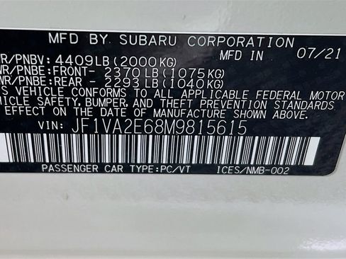 Used 2021 Subaru WRX STI w/ Popular Package #1 image 28