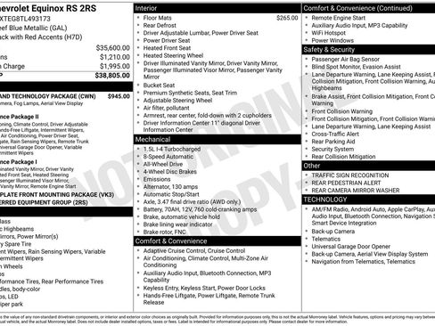 New 2026 Chevrolet Equinox RS w/ Safety and Technology Package AWD/4WD image 4